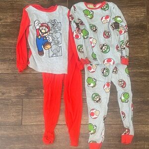 Super Mario Kids Pajama Set - Red and Gray